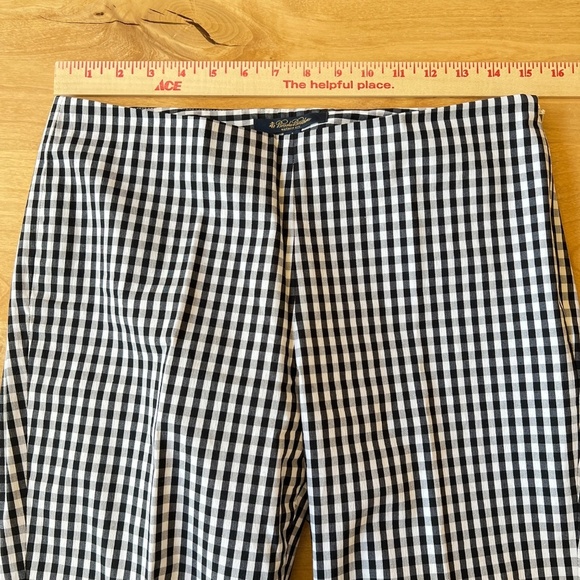 BROOKS BROTHERS GINGHAM PLAID STRETCH ANKLE PANT COTTON TWILL NATALIE FIT CHIC - Picture 7 of 12